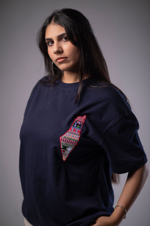 Oversized - Embroidered Map of Palestine